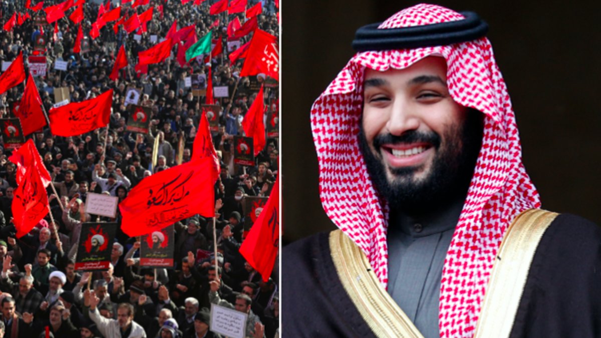 Iranska protester mot verkställandet av ett dödstraff i Saudiarabien, samt kronpris Mohammed bin Salman